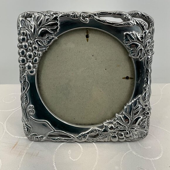 Silver Pewter Picture Frame Grapes & Leaves Arthur Court 2002 - Picture 1 of 4
